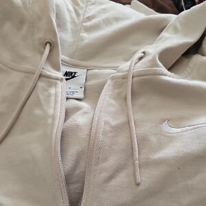 Nike Beige Zip-Up Hoodie